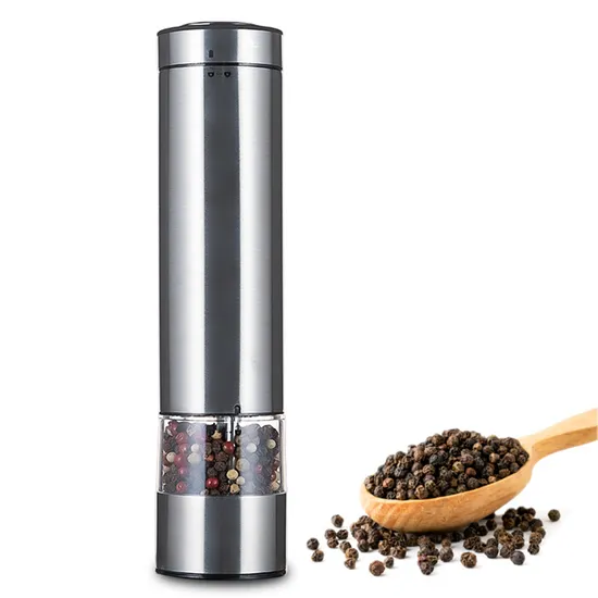 Moulin à sel et poivre électrique automatique de l'Himalaya avec rotor en céramique et lumière LED, avec logo personnalisé, vente en gros
