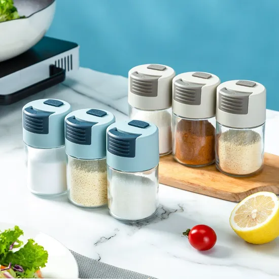 Pots à épices en verre, bouteille de poivre pour barbecue, récipient en plastique transparent pour condiments de cuisine