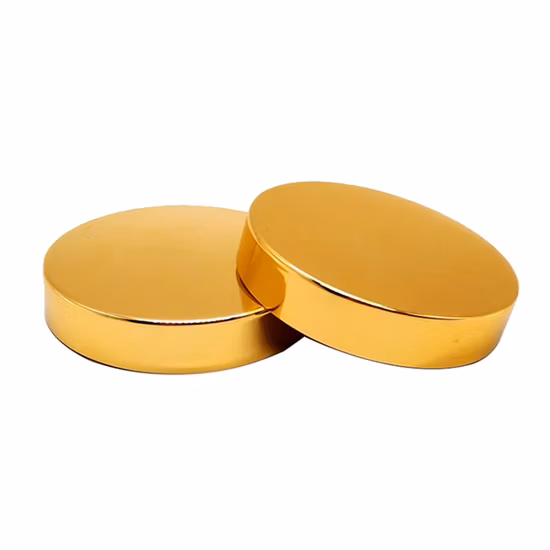 Pot d'emballage cosmétique en gros d'usine 89 mm bouchon à vis en plastique couvercle en plastique doré