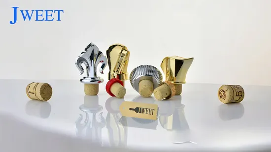 Bouchon de bouteille de spiritueux en plastique métallisé or argent