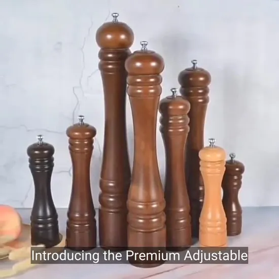 Ensemble de moulins à sel et à poivre manuels en bois pour la cuisine à domicile