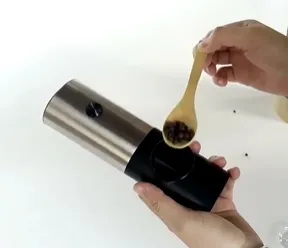Moulin à sel et à poivre électrique réglable en acier inoxydable, nouveauté