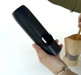 Moulin à sel et à poivre électrique rechargeable par USB, automatique, en plastique noir