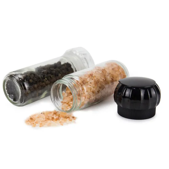 Moulin à sel et à poivre en verre et en plastique de 100 ml