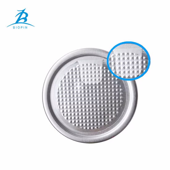 Couvercle en aluminium entièrement ouvert et facile à décoller, 65 mm, 211 #, couvercle Poe pour boîte en papier, plastique et métal