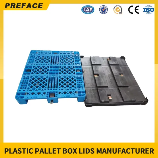 Couvercle de palette logistique en plastique PEHD, réutilisable, simple face, en acier, 1 200 x 800 mm, pour emballage automobile européen, durable et robuste