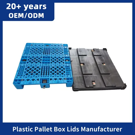 Caisses-palettes en plastique imperméables et personnalisables pour l'industrie lourde, avec couvercle en plastique, à vendre